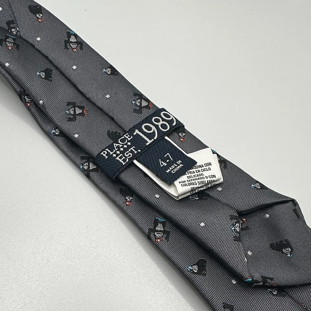 1989 Place Gray Patterned Kids Tie